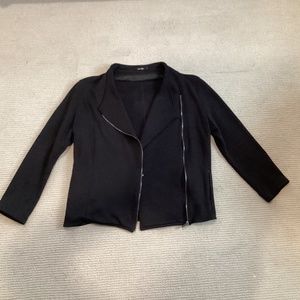 Saint + Sofia Black Cotton Biker Jacket 14